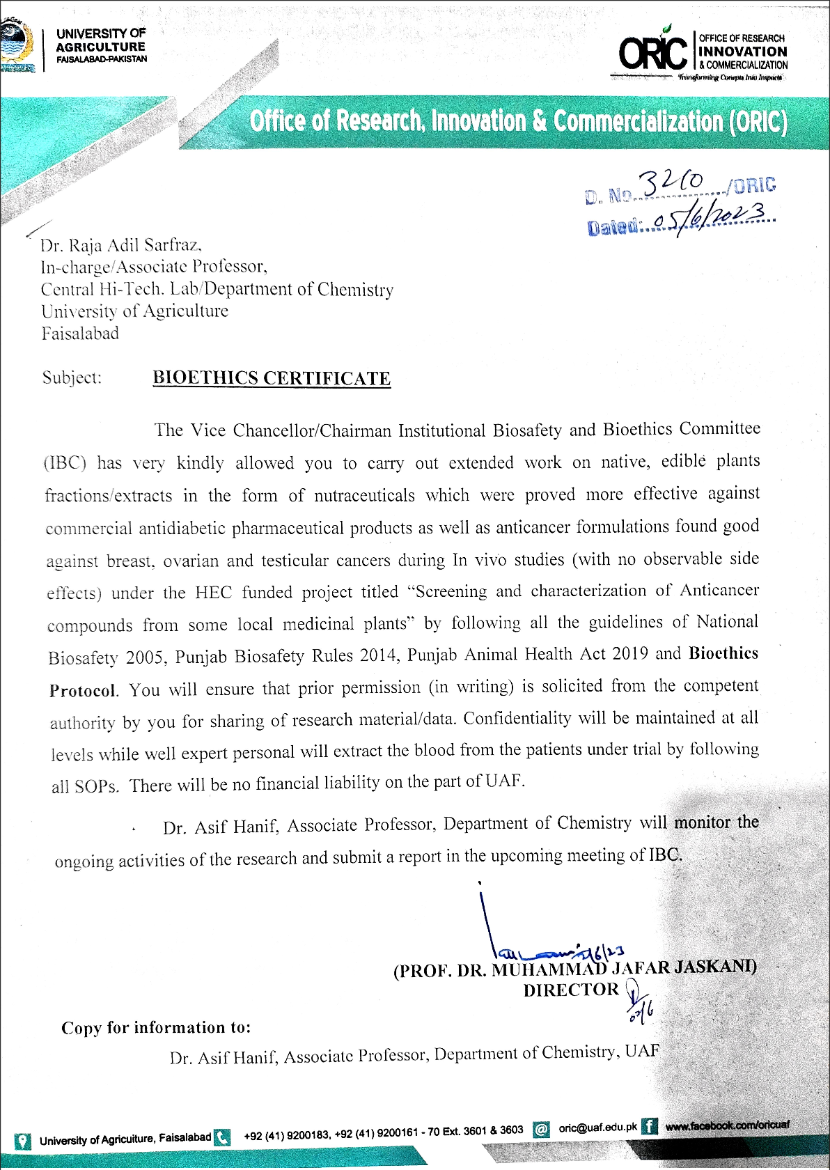 Bioethics Certificate